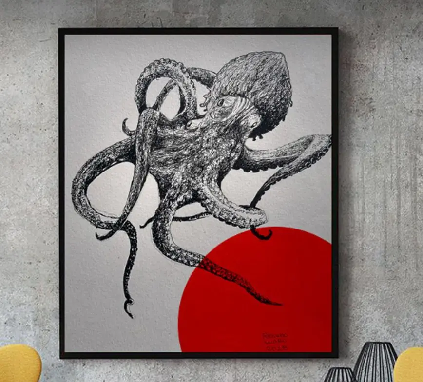 Octopus fine art illustration