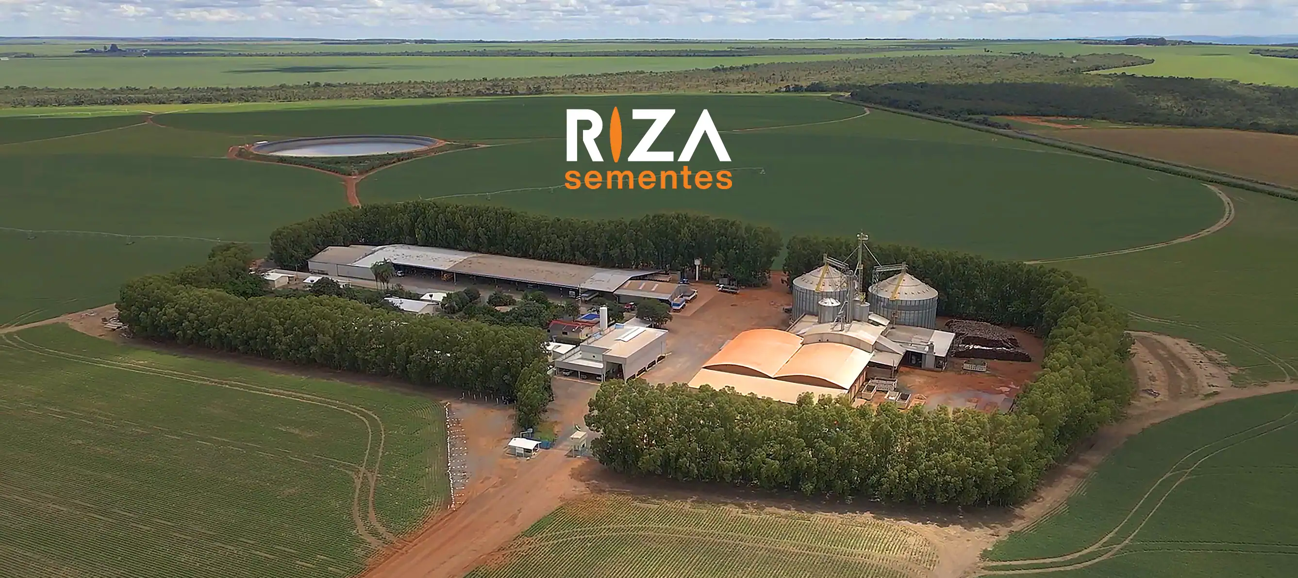 Riza Sementes aerial view of farm and facilities